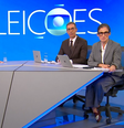 Flávio Bolsonaro em sabatina da Globo  Foto: Reprodução/Globo