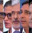 Nas sabatinas conduzidas por Renata Vasconcellos, William Bonner e César Tralli, os candidatos Fernando Haddad, Lula, Flávio Bolsonaro e Jair Bolsonaro fizeram provocações à Globo  Foto: Reproduções/TV