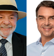Lula e Flávio Bolsonaro aparecem à frente na pesquisa de intenção de voto  Foto: Ricardo Stuckert/Divulgação - Campanha Flávio Bolsonaro