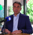 Flávio Bolsonaro (PL) foi entrevistado pelo programa Domingo Espetacular, da Record, neste domingo, 30  Foto: Reprodução/Record TV