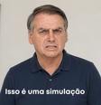 Vídeo de Jair Bolsonaro gerado por IA foi usado em lançamento da campanha de Flávio Bolsonaro à Presidência da República  Foto: Reprodução / BBC News Brasil