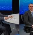 Lula e Bolsonaro no 'Jornal Nacional' em agosto de 2022  Foto: Divulgação/TV Globo