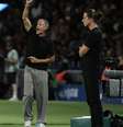 Monaco, do brasileiro Filipe Luís (à direita), venceu por 2 a 1 o PSG do técnico espanhol Luis Enrique (esquerda). Foto: RFI