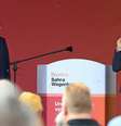 Claudia Wittig e Thomas Schulze, principais candidatos da Aliança Sahra Wagenknecht (BSW) na Saxônia-Anhalt, durante a apuração das eleições estaduais em Magdeburgo, na Alemanha.  Foto: RFI