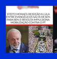 Não existe pesquisa que mostre crescimento da rejeição de Lula entre evangélicos.  Foto: Reprodução/Instagram / Estadão