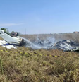 Avião cai em região de mata isolada em Água Boa  Foto: Divulgação/Corpo de Bombeiros