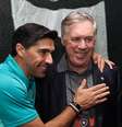  Foto: Abel Ferreira e Carlo Ancelotti no Nilton Santos antes de Botafogo x Palmeiras ( Cesar Greco/Palmeiras) / Gávea News