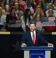 Vice-presidente de Estados Unidos, JD Vance, chamou os democratas de "partido do ódio", durante convenção do Partido Republicano em Dallas. (10/09/2026)  Foto: RFI