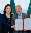 O presidente da República, Luiz Inácio Lula da Silva, faz anúncio de atualização monetária do Bolsa Família,no Palácio do Planalto, Brasília - DF.  Foto: Ricardo Stuckert