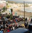 Migrantes são encaminhados para um abrigo temporário instalado pelo governo espanhol em Ceuta. (18/09/2026)  Foto: REUTERS - Stringer / RFI