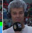 João Fonseca (à esquerda) pediu desculpas a Guga pela interrupção  Foto: Reprodução/CazéTV