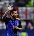 Lionel Messi no aquecimento antes do jogo entre Inglaterra e Argentina pela semifinal da Copa do Mundo de 2026 Foto: Werther Santana/Estadão / Estadão