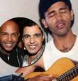 Rick com Zezé quando pediu ajuda no começo da carreira; no centro, os cantores já famosos e consagrados  Foto: Reproduções