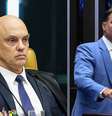 O ministro do STF Alexandre de Moraes e o senador Flávio Bolsonaro (PL-RJ), candidato à Presidência  Foto: Carlos Moura/Agência Senado e Rosinei Coutinho/STF / Estadão