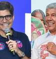À esquerda, ACM Neto (União), e, à direita, Jerônimo Rodrigues (PT), candidatos ao Governo da Bahia em 2026.  Foto: Divulgação / Estadão