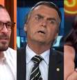 Diogo Nogueira, Bolsonaro e Paolla Oliveira (Reprodução/TV Brasil/TV Globo)  Foto: Contigo