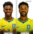 Vini Jr fez harmonização facial e atualizou sua foto oficial da CBF  Foto: Reprodução/X