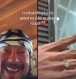 Bell Marques em ligação de vídeo com Mari Gonzalez e Pipo Marques  Foto: Reprodução/Instagram/@marigonzalez