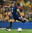 Raphinha fez um dos gols do Brasil no amistoso contra a Austrália nesta terça-feira, 29  Foto: Albert Perez/Getty Images