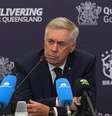 Carlo Ancelotti em coletiva após a vitória da Seleção em amistoso contra a Austrália  Foto: Reprodução/CBF TV