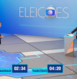 Haddad (PT) e Tarcísio (Republicanos) em debate da TV Globo  Foto: Reprodução/TV Globo