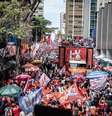 Caminhada de Lula e Haddad na Rua Augusta.  Foto: Taba Benedicto/Estadao / Estadão