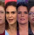 Renata Vasconcellos, Miriam Leitão, Malu Gaspar, Adriana Araújo, Basília Rodrigues e Thais Herédia estão entre as jornalistas de destaque na cobertura eleitoral  Foto: Reproduções