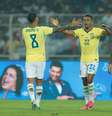 Samuel Lino comemora um dos gols feitos contra a Índia em Calcutá, durante último amistoso da Super Data Fida de setembro e outubro -   Foto: Rafael Ribeiro/CBF / Esporte News Mundo