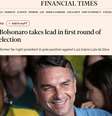 Reportagem do financial times sobre primeiro turno no Brasil  Foto: Reprodução / BBC News Brasil