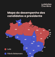 Mapa do desempenho dos candidatos a presidente nos Estados   Foto: Arte/Terra