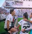 Jaqueline, atacante do Corinthians –  Foto: Reprodução de vídeo - Legenda: Jogadoras do Corinthians na final do Brasileirão / Jogada10