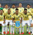 Equipe brasileira perfilada em jogo contra a Índia. Foto: Rafael Ribeiro/CBF / Esporte News Mundo
