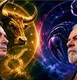 Lula e Flávio Bolsonaro: até os signos estão em lados opostos  Foto: Simples Conteudo