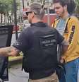 Enzo Ricardo Verzani foi preso em flagrante nesta quarta-feira, 7, durante o cumprimento de um mandado de busca e apreensão em Santos (SP)  Foto: Reprodução/Balanço Geral/Record 