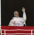 Papa saúda fiéis durante Angelus dominical, no Vaticano  Foto: ANSA / Ansa - Brasil