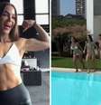 Mel Maia, atriz, mostra resultado do treino | Mel Maia curte piscina com amigas  Foto: Reprodução | Instagram