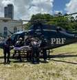 Atendimento de helicóptero da PRF a bebê de 1 ano e 11 meses  Foto: Divulgação/PRF / Portal de Prefeitura