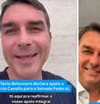 Flávio Bolsonaro publicou vídeo em apoio à campanha de Márcio Canella em abril  Foto: Reprodução/Facebook