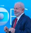 O presidente Lula no estúdio da Globo, no Rio: altos investimentos em divulgação na emissora líder de audiência  Foto: Reprodução