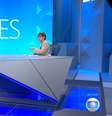 Renata Lo Prete e Lula no cenário do 'Entrevista com o Candidato' montado nos Estúdios Globo, zona oeste do Rio  Foto: Reprodução/TV