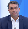 Flávio Bolsonaro durante sabatina da Globo  Foto: Reprodução/TV Globo