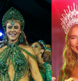 Paolla Oliveira e Virginia Fonseca nos dias de suas coroações  Foto: AgNews