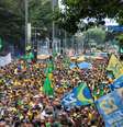 Manifestação em apoio a Flávio Bolsonaro neste domingo, 18, na Av. Paulista, em São Paulo  Foto: CESAR CONVENTI/FOTOARENA/ESTADÃO CONTEÚDO