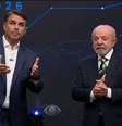 O confronto entre Flávio Bolsonaro (PL) e Lula (PT) fez a Band vencer a Globo, como também ocorreu em 2022, no debate entre o petista e Jair Bolsonaro (PL)  Foto: Reprodução