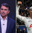 Flávio Bolsonaro (PL), candidato à Presidência da República, e jogador Richarlison  Foto: Estadão