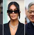 Mark Zuckerberg, chefe da Meta, Kim Kardashian, cofundadora da Skims e estrela de reality show, e Jensen Huang, CEO da Nvidia, em fotos lado a lado.  Foto: Reuters / BBC News Brasil