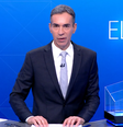 César Tralli no debate entre Lula (PT) e Flávio Bolsonaro (PL)  Foto: Reprodução/Globo