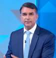 Flávio Bolsonaro faz considerações finais em debate da Globo  Foto: Reprodução/Globo