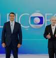 Flávio Bolsonaro e Lula durante debate da Globo  Foto: Divulgação/Globo
