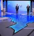 Flávio Bolsonaro e Lula no debate da Globo  Foto:  Buda Mendes / Getty Images